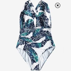 Palm Leaf Crossed One Piece